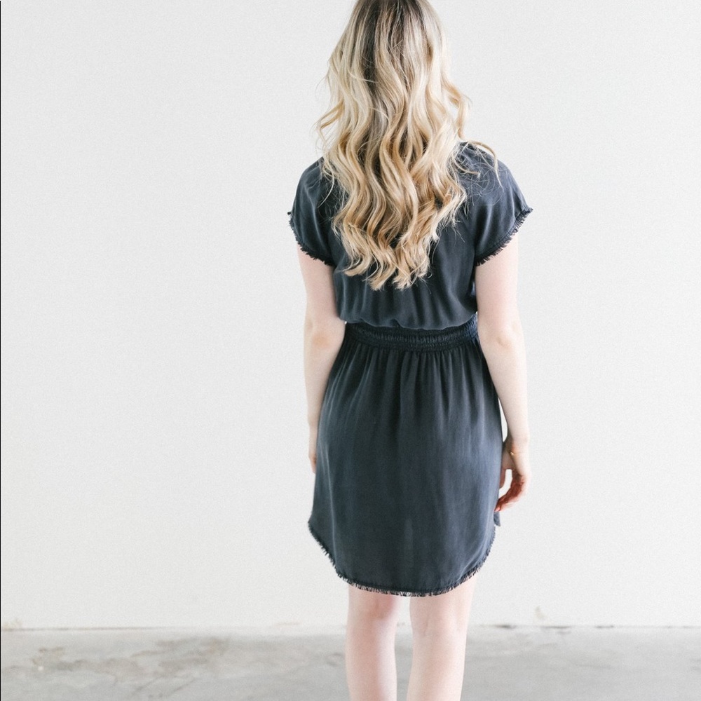 Bella Dahl Smocked Waist Dress - M - Picture 2 of 4